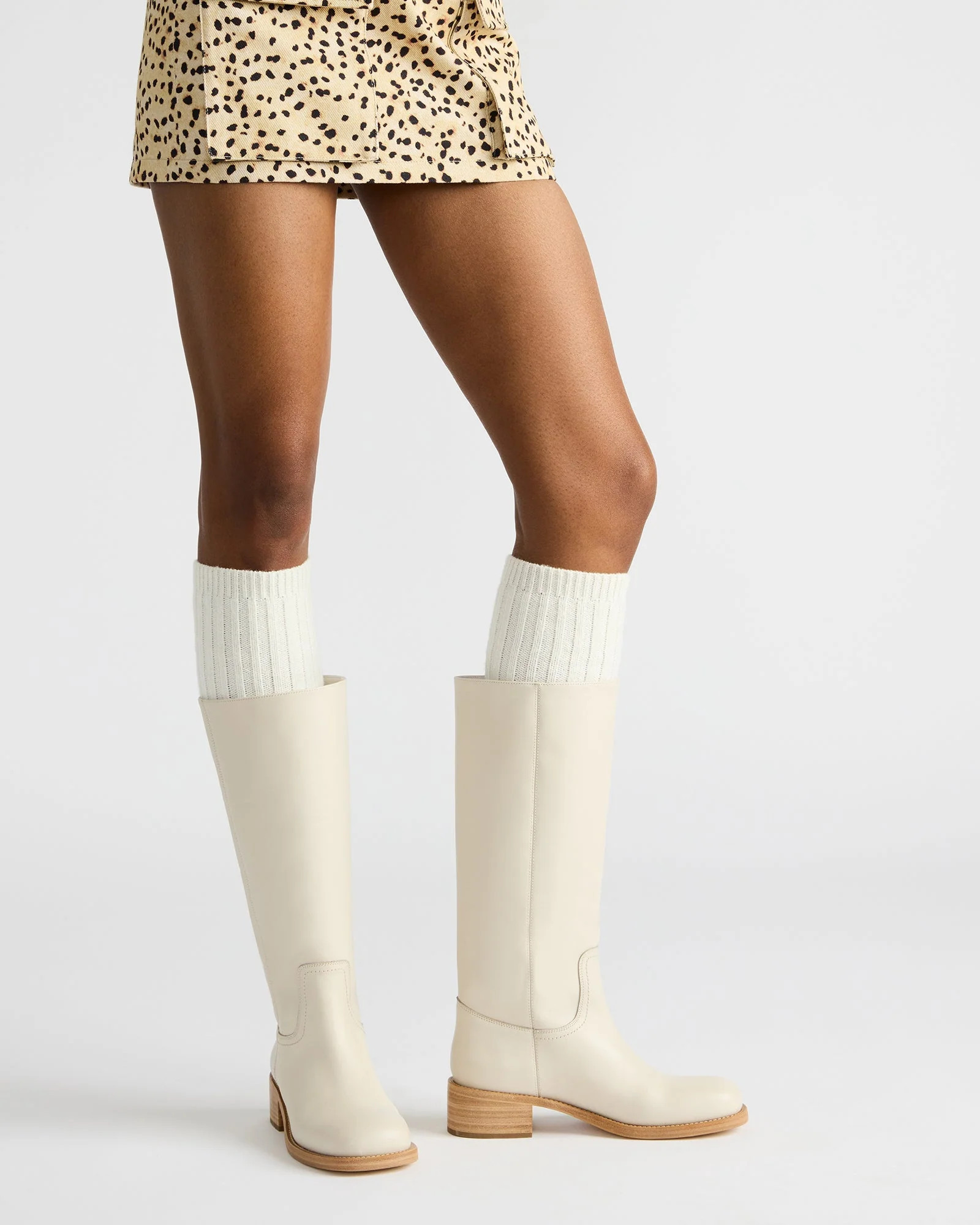 RIGGS Bone Leather Square-Toe Women's Boot | Steve Madden (US)