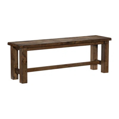 Rustic Solid Wood Bench For Dining, Classic Transitional Design, 18" Height 6.75"h Package Dining Bench, Transitional, | Wayfair North America
