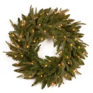 24" Feel Real® Fraser Grande Wreath with Clear Lights | Michaels Stores