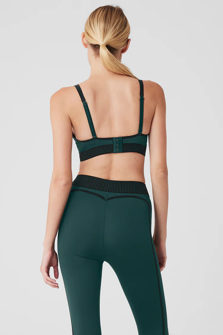 Airlift Line Up Bra - Midnight Green | Alo Yoga (US)