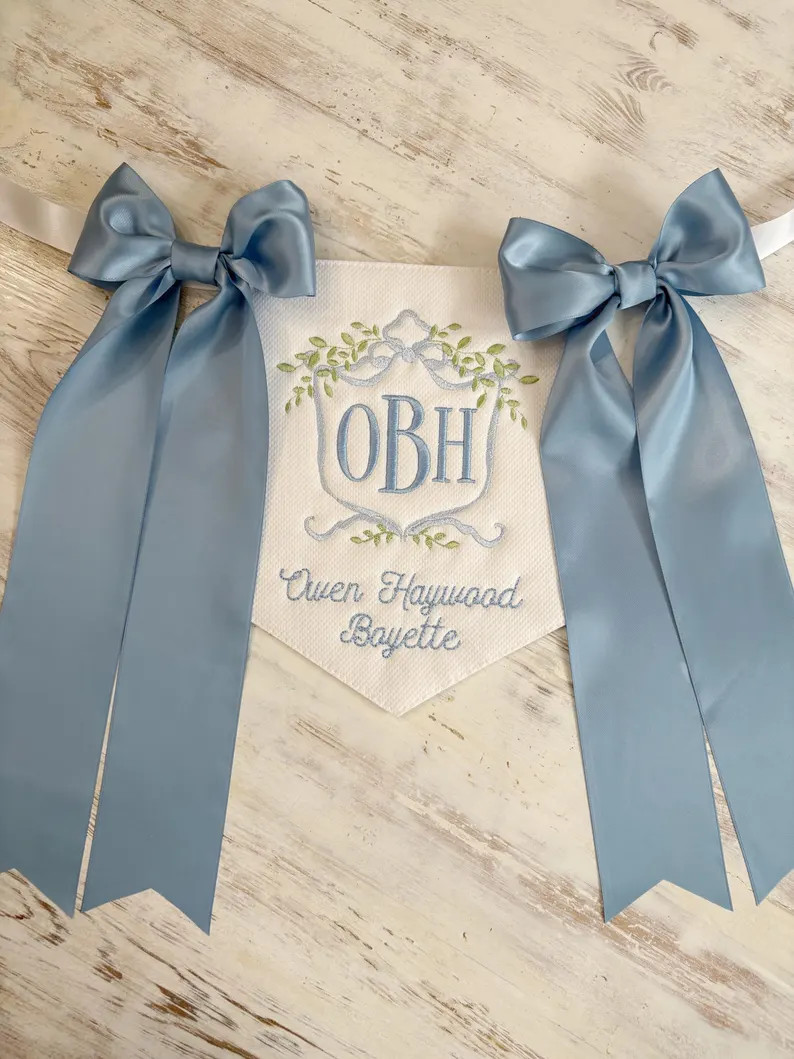 Custom Baby Banner, Baby Announcement, Hospital Baby Sign, Embroidered Baby, New Baby, Birth Anno... | Etsy (US)