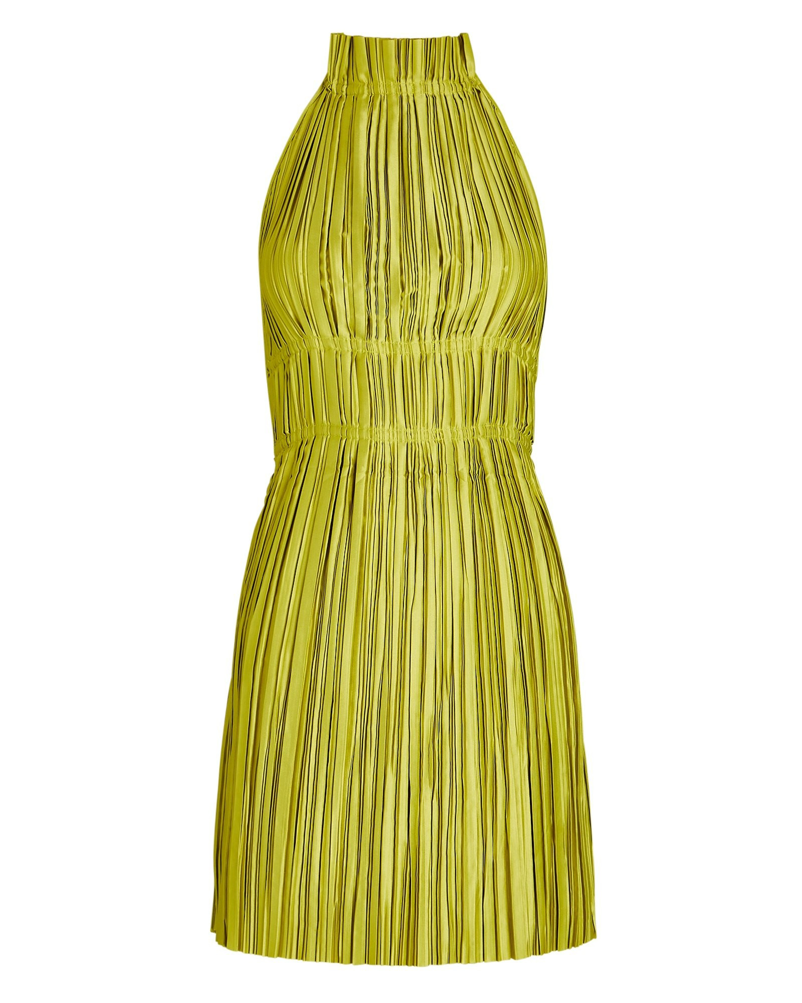 Bethanie Plissé Satin Mini Dress | INTERMIX