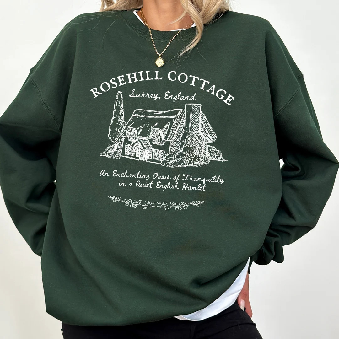 The Holiday Movie Merch Nancy Meyers Sweatshirt Hoodie Rosehill Cottage Amanda Woods Mr. Napkin H... | Etsy (US)