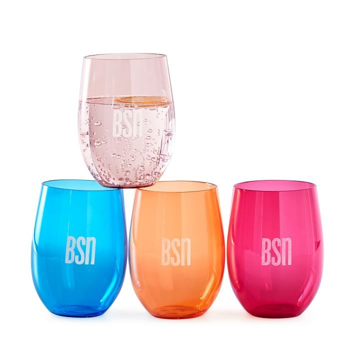 Acrylic Stemless Wine Glasses, Set of 4 | Mark and Graham