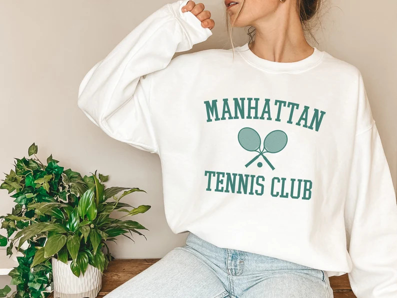Manhattan Tennis Club Sweatshirt  Unisex Crewneck | Etsy | Etsy (US)