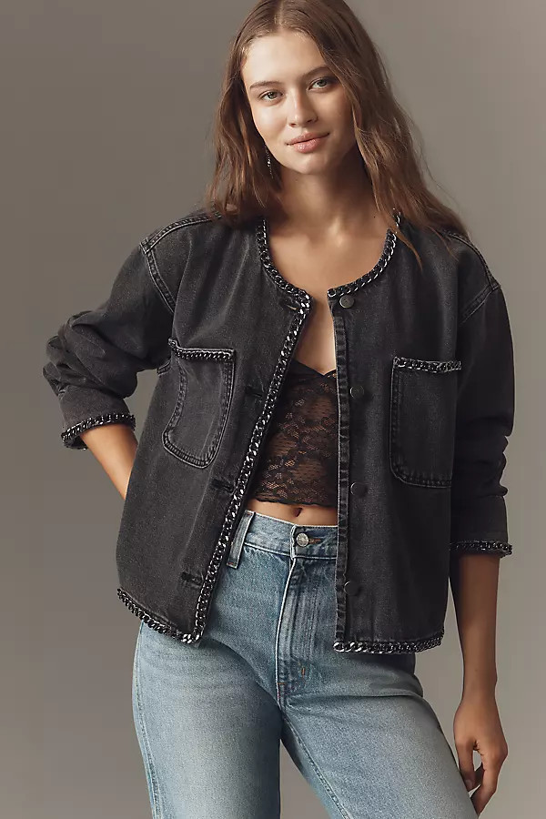 Chain Denim Jacket | Anthropologie (US)