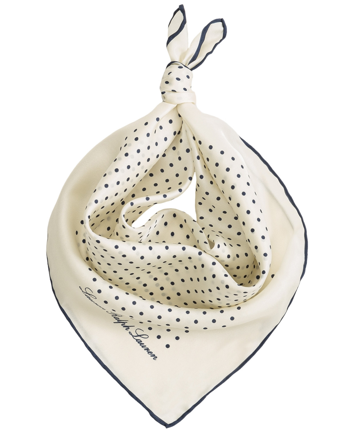 Lauren Ralph Lauren Core Dot Square Scarf - Cream | Macy's