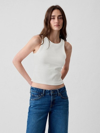 Modern Rib Cropped Halter Top | Gap (US)