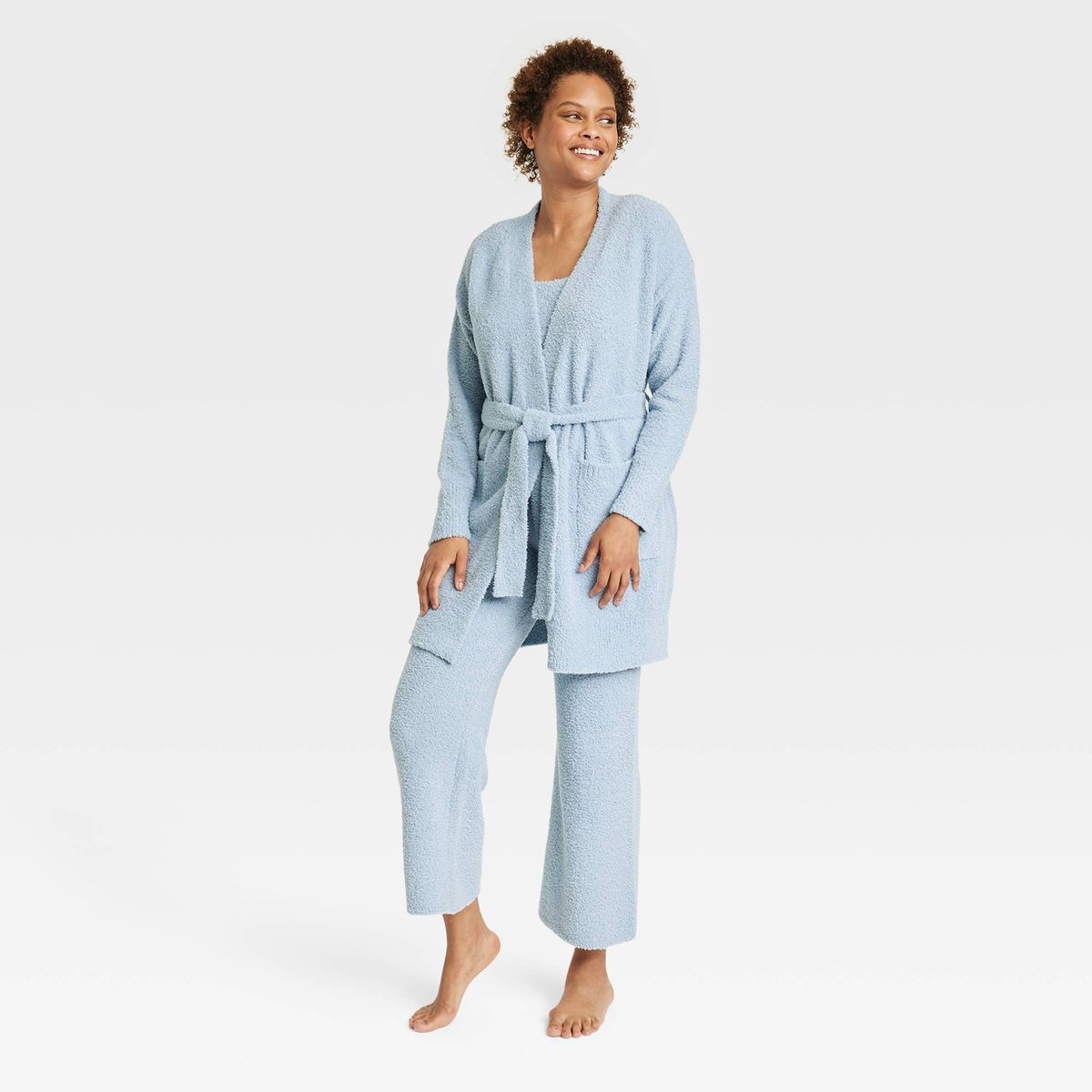 Women's Cozy Yarn Robe - Stars Above™ Blue M/L | Target