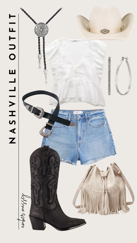 Nashville styled outfit! Another cute Nashville outfit and would be so cute for a concert too!

Nashville, styled outfits, Nashville outfit, western style, western boots, amazon accessories, Abercrombie denim shorts, aerie top

#LTKstyletip #LTKfindsunder100 #LTKfindsunder50