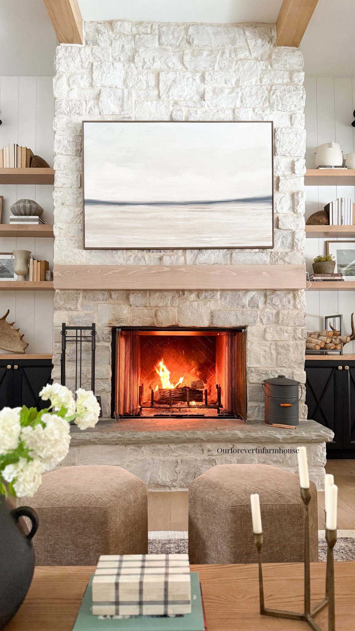 With the winter storm here, I’m extra grateful we installed a wood-burning fireplace. We use it constantly all winter long.

One of the smartest choices we made was adding a gas starter wand. It makes lighting a fire so much easier (and yes… sometimes it takes off faster than expected 😅). If you didn’t incorporate one in your build, fatwood fire starters are a great option too. 

#LTKHome