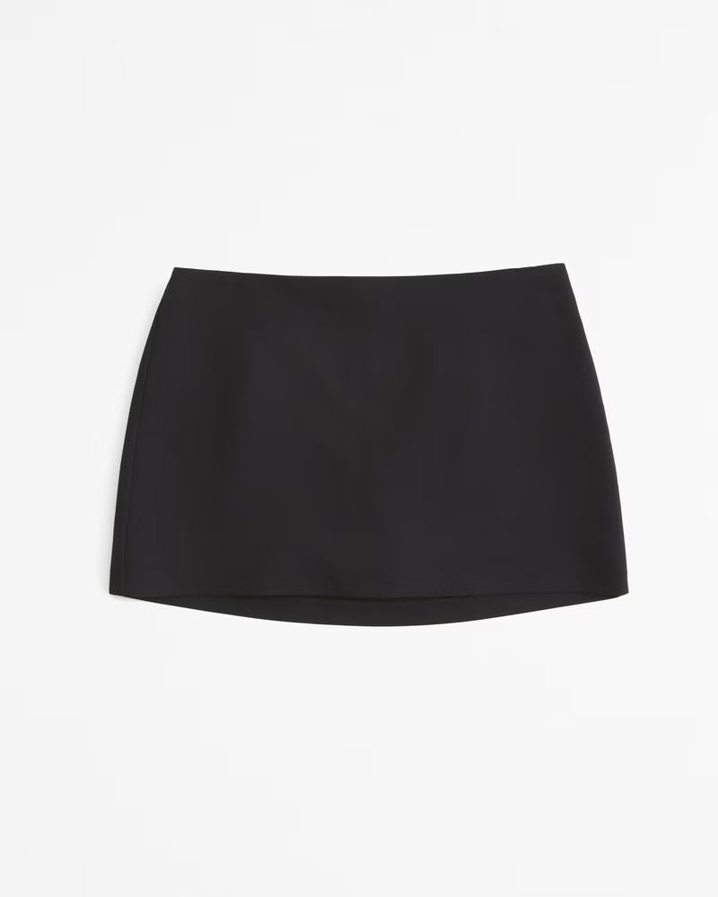 Mid Rise Tailored Mini Skort | Abercrombie & Fitch (US)