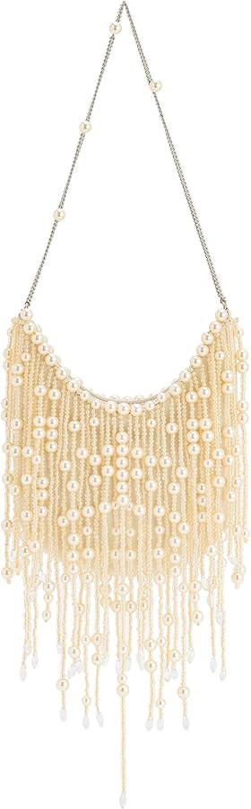 JW PEI Women's Elaine Pearl-Embellished Fringe Bag | Amazon (US)