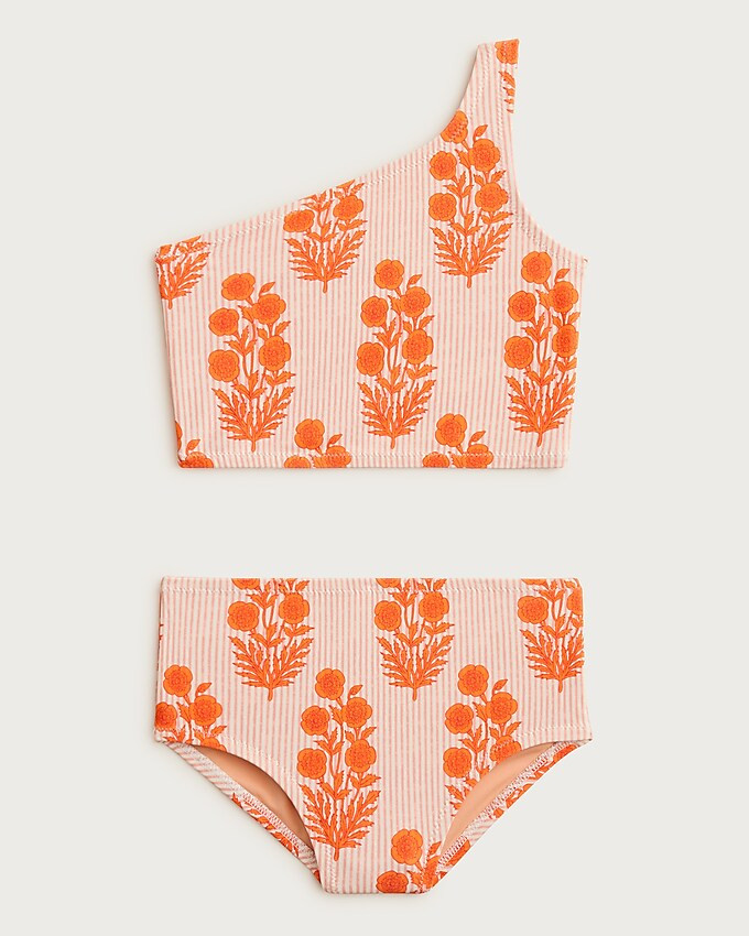 SZ Blockprints™ X Crewcuts one-shoulder two-piece swimsuit | J. Crew US