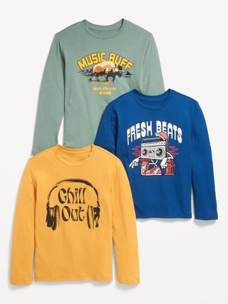 Long-Sleeve Graphic T-Shirt 3-Pack for Boys | Old Navy (US)