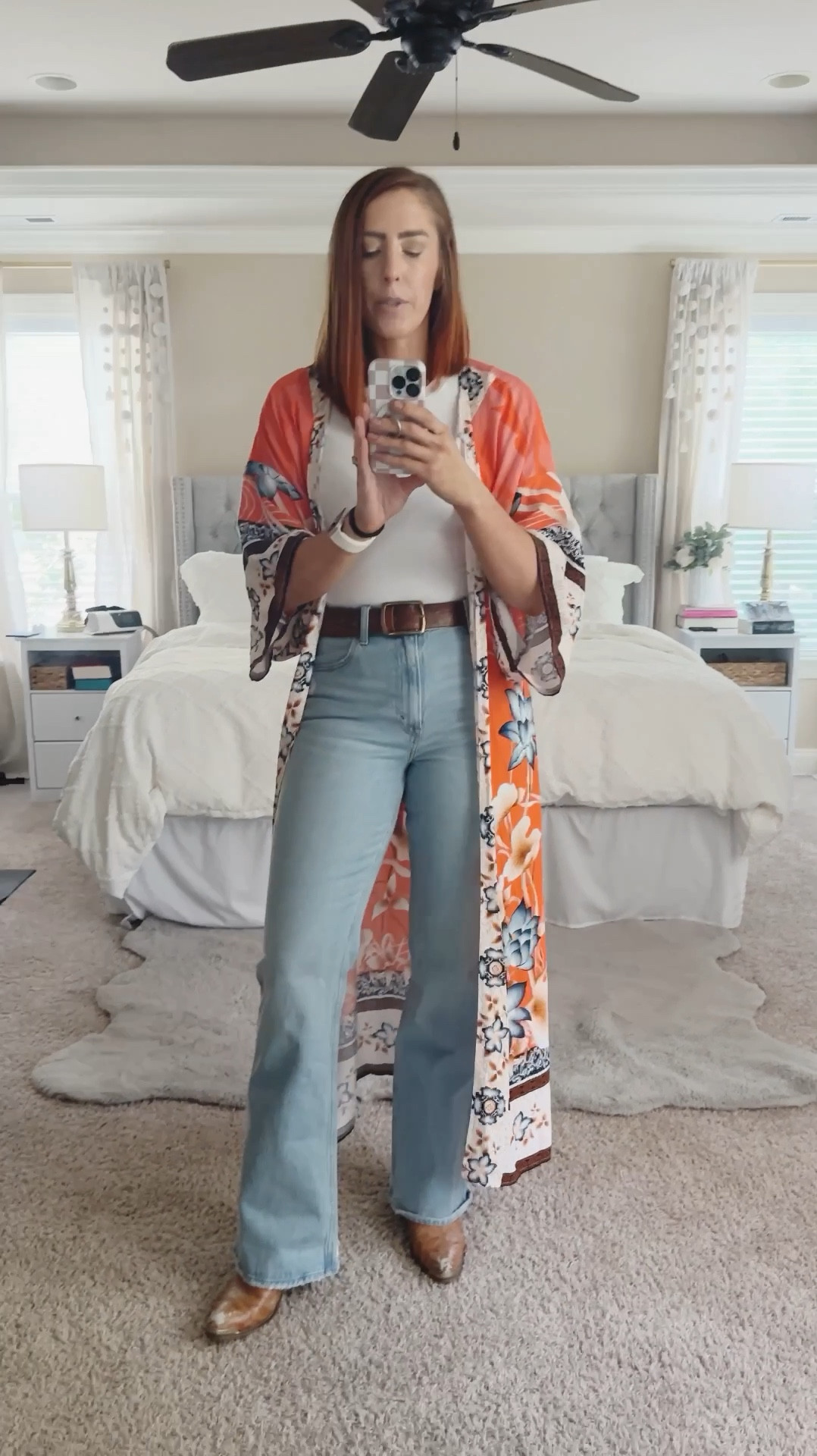 How cute is this kimono? Loving how it adds a pop of color to this everyday outfit. This bodysuit is from Amazon and fits like a glove. The jeans are Abercrombie 90s straight leg jeans and tall girl friendly. My sneakers are from Yellow Box

#LTKStyleTip #LTKSaleAlert
