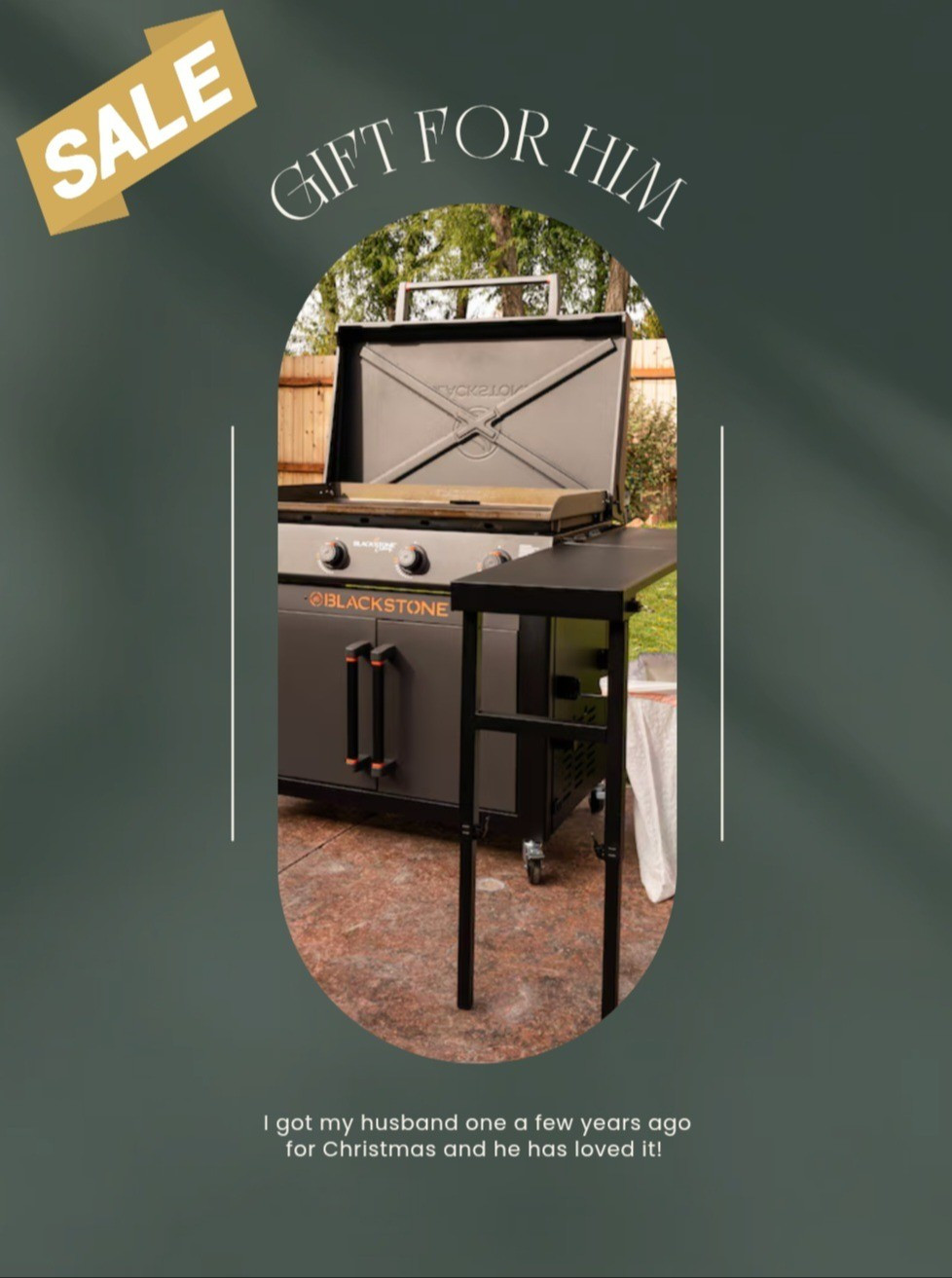 Still looking for a good gift for him? This Blackstone Grill is on sale now ($100 off)! It has all the bells and whistles... large cooking space, rear grease management for easy clean-up, extendable prep table that folds in, push button start, hook for trash bag, you name it...  

 #LTKGiftGuide #LTKHoliday #LTKSaleAlert