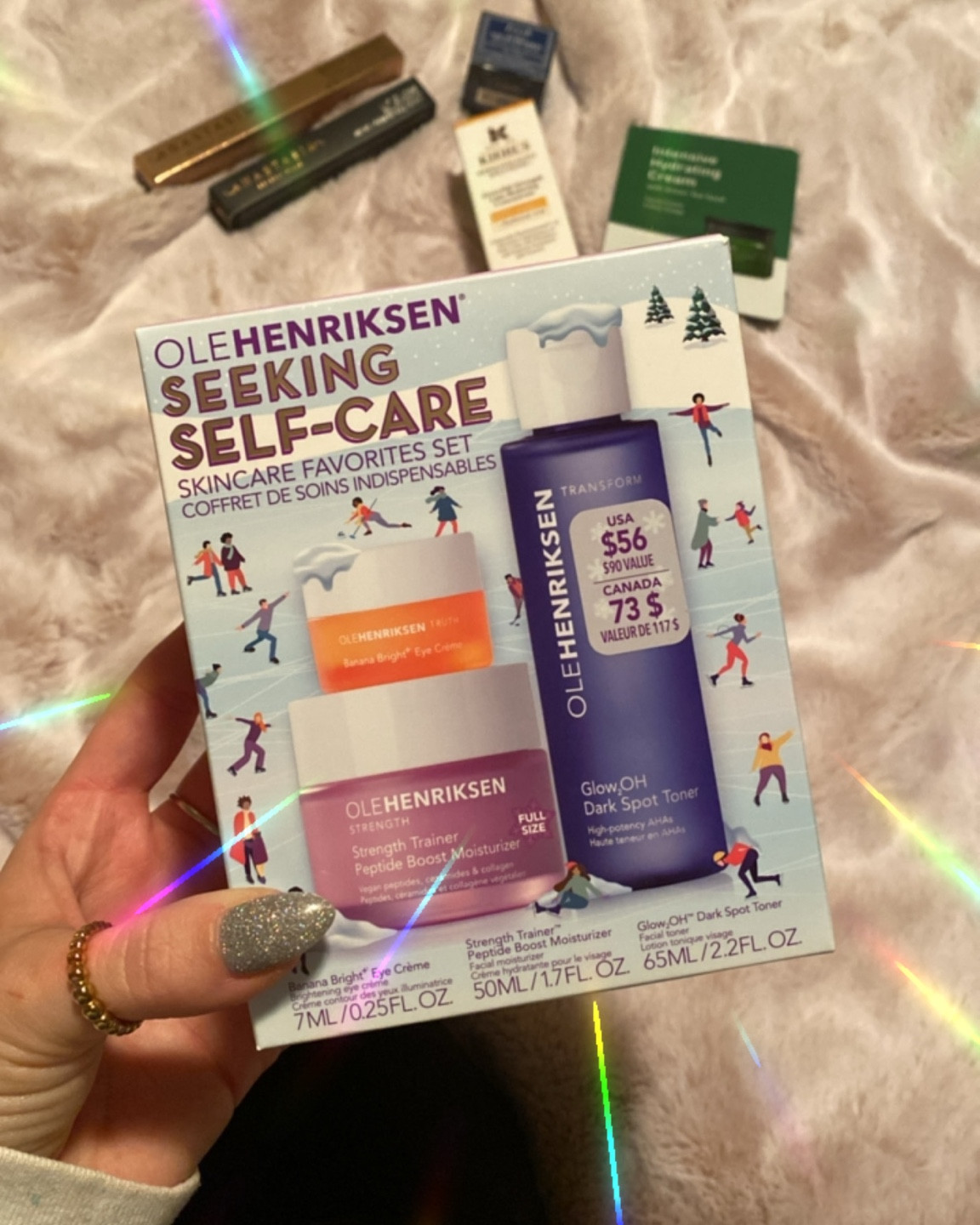 Ole Henriksen “Seeking Self-Care” LIMITED EDITION Favorites set. Includes FULL size of their Strength Trainer moisturizer, mini banana eye cream, and Glow OH toner! Great kit to give this brand a try on sale! 

#LTKGiftGuide #LTKCyberweek #LTKSeasonal