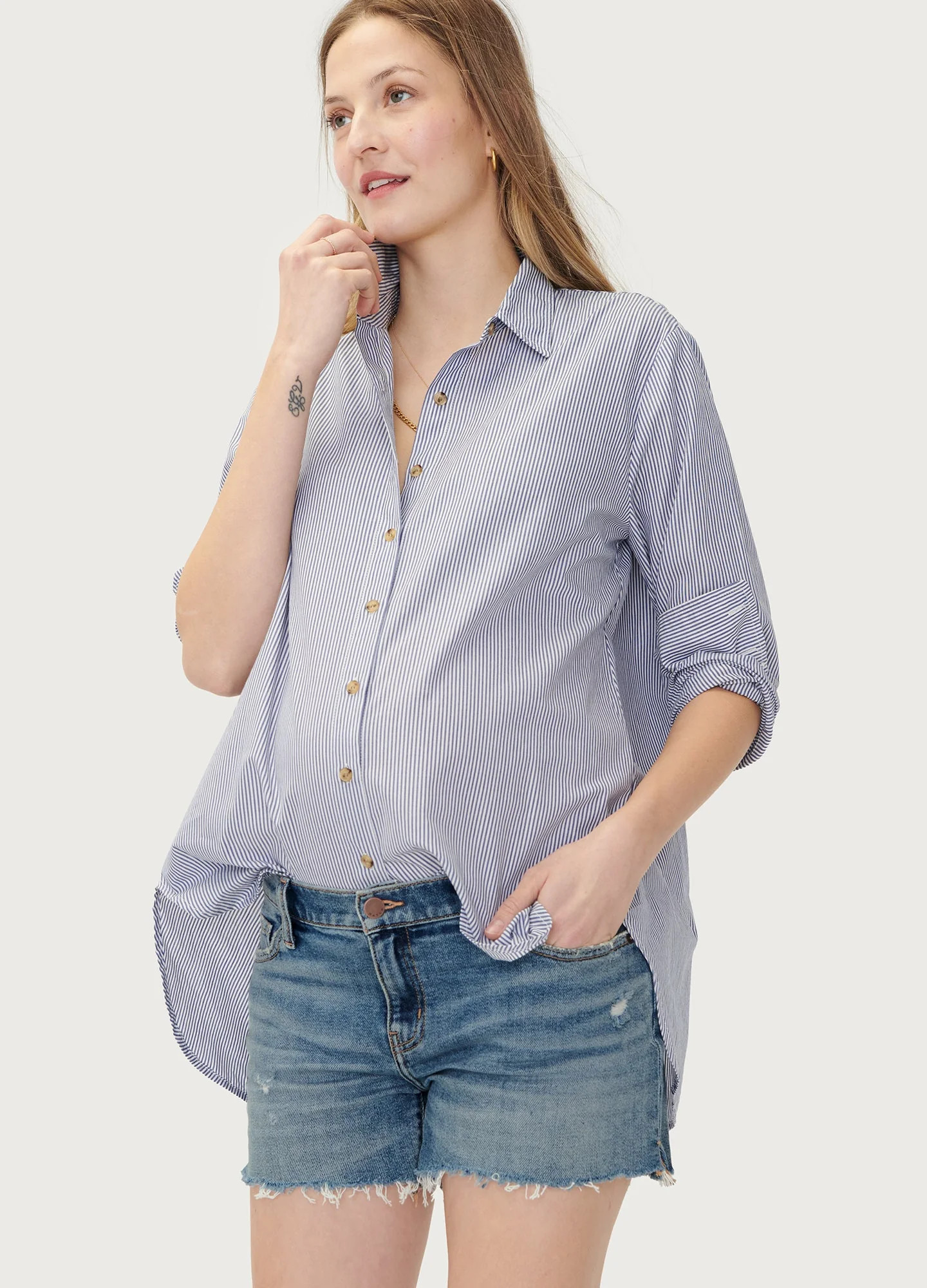 the cut off maternity short | Hatch Collection