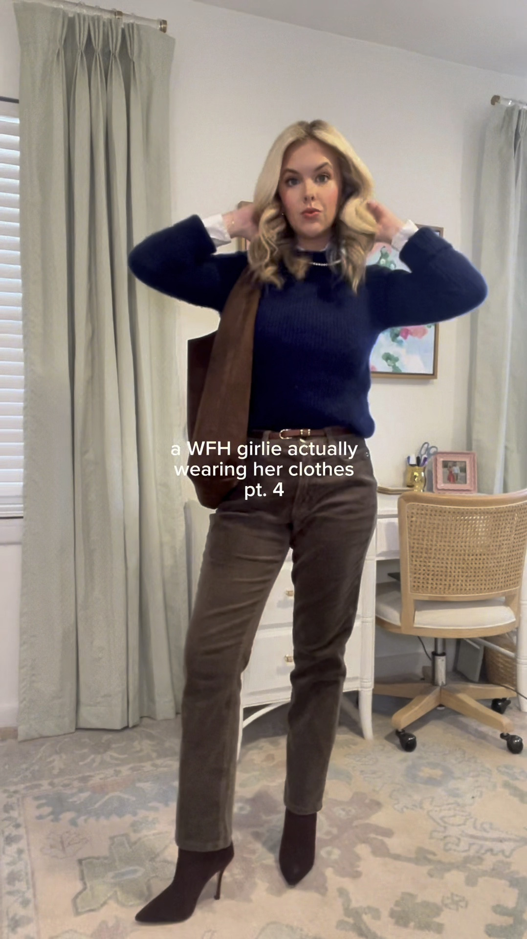 Classic and cozy but still put together 🤎🐎 wearing an XS in the top and sweater and a 2 in the pants!

#LTKFindsUnder50 #LTKWorkwear #LTKFindsUnder100