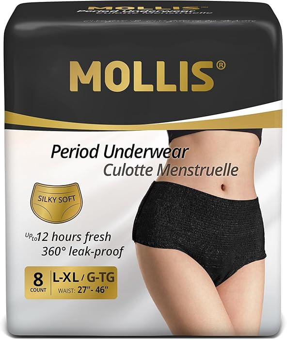MOLLIS Disposable Period Underwear for Women, Postpartum Panties, Maternity Knickers Heavy Flow L... | Amazon (US)
