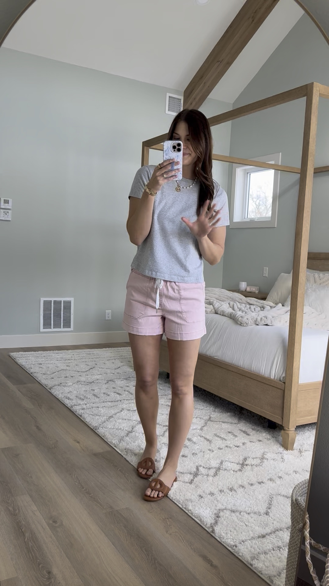 The shorts have a great length at 6 foot fit true to size without feeling too short. Easy, chic, and a perfect for warm days, vacations, or running errands. 
Grey shirt outfits Jean shorts tall must haves pink shorts casual summer outfit classic white blouse long length shorts Amazon finds spring finds everyday warm spring break outfit Stang and Co 

#LTKootd #LTKTall #LTKSeasonal