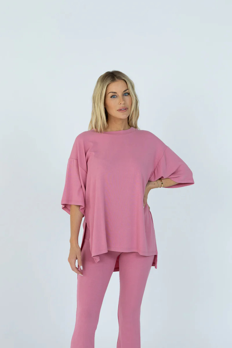 All Weekend Long Pant Set Posh Pink | The Foxy Kind