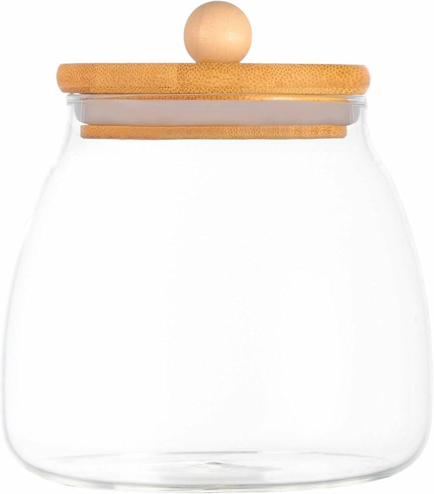 Glass Jar with Airtight Bamboo Lid 20 OZ Glass Container Storage for Kitchen Storage Candy Bottle... | Amazon (US)