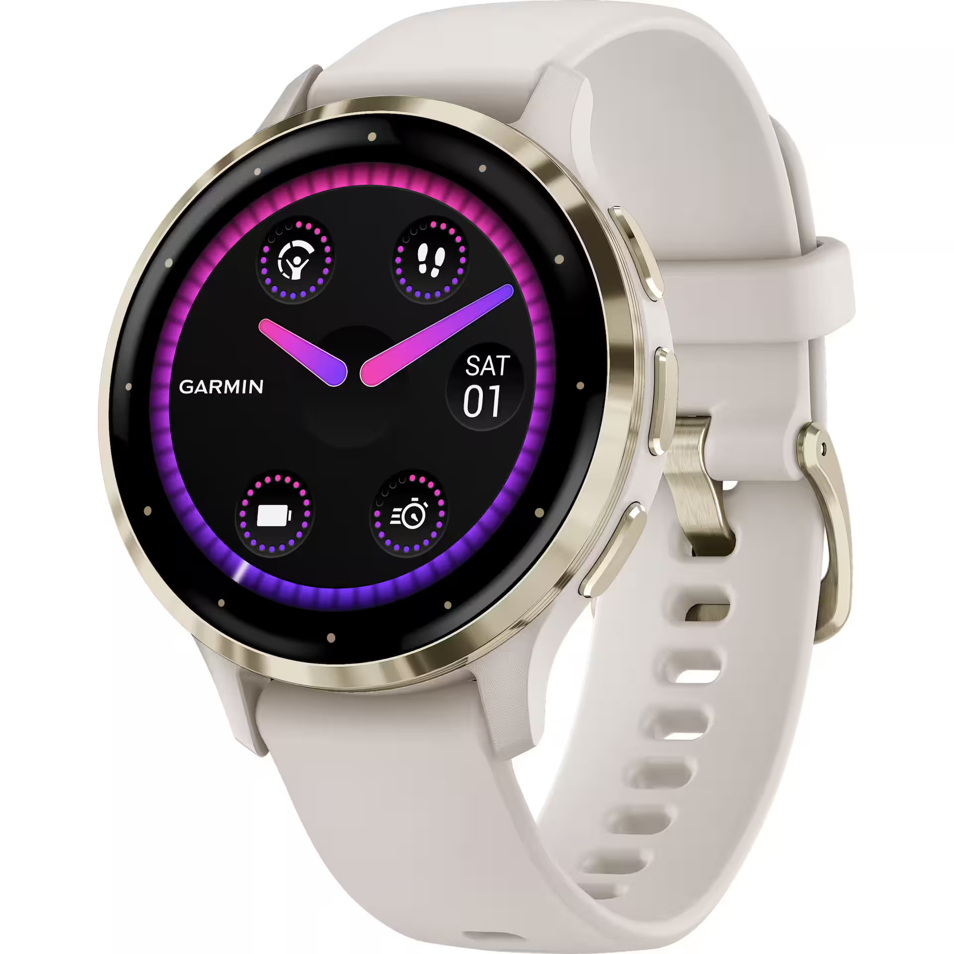 Garmin - Venu 3S GPS Smartwatch 41 mm Fiber-reinforced polymer - Stainless Steel and Ivory - (2023) | Best Buy U.S.