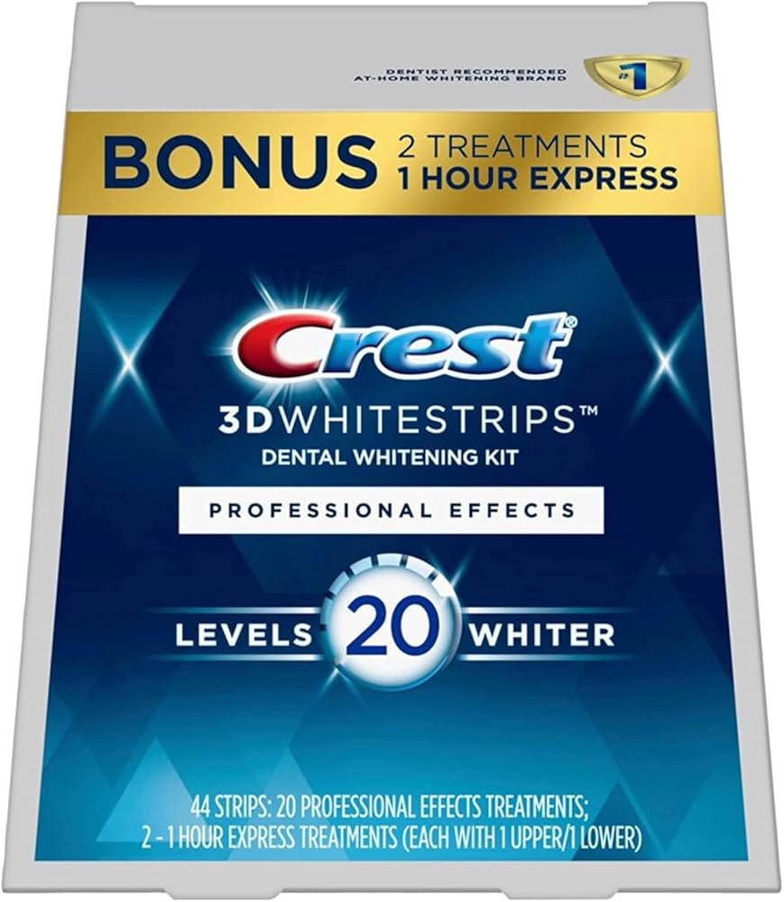 Crest 3D Whitestrips, Professional Effects, Teeth Whitening Strip Kit, 44 Strips (22 Count Pack) | Amazon (US)