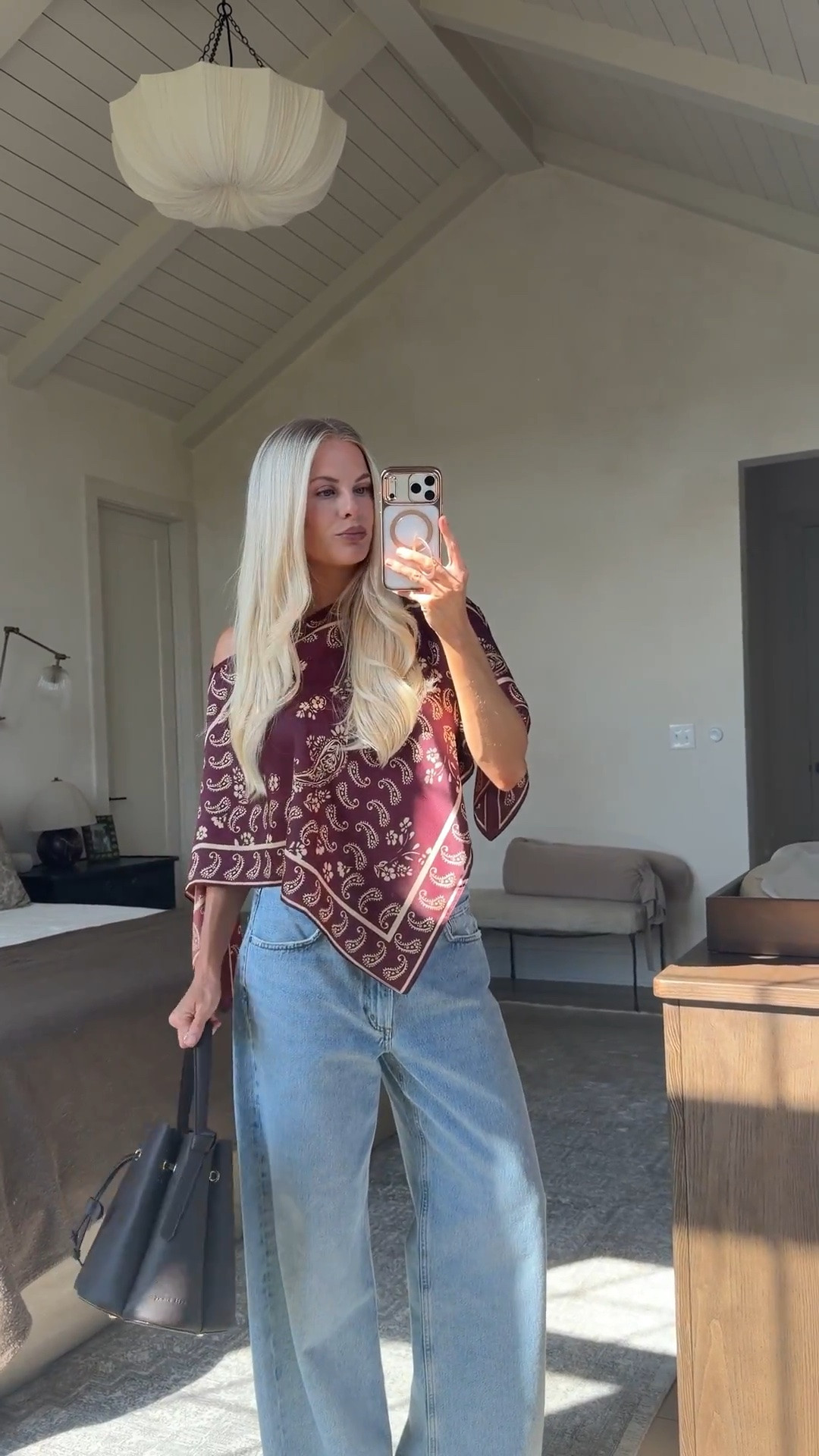 SIZE: poncho is o/s, jeans are 29 (sized up for pp), shoes run tts! #kathleenpost

Fall transition outfit, fall outfit inspo, poncho look, bandana top outfit

#LTKootd #LTKSeasonal