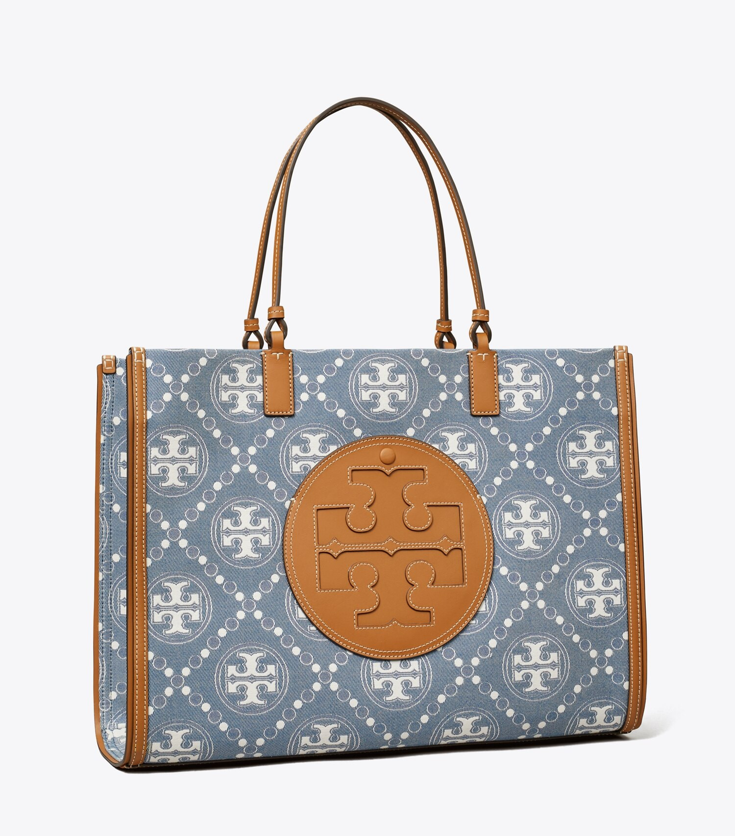 ELLA T MONOGRAM DENIM TOTE | Tory Burch (US)