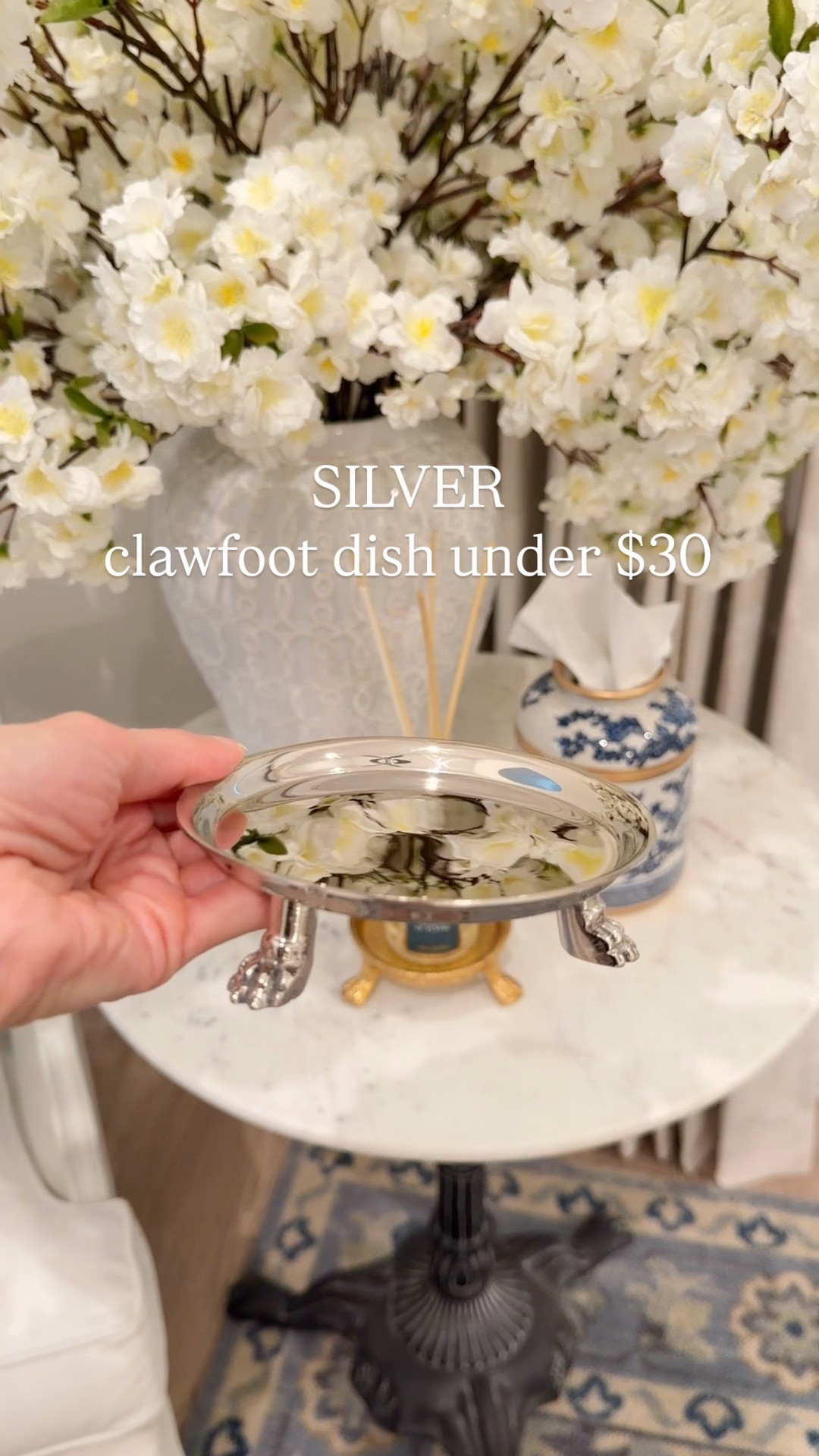 Silver clawfoot dish under $30! ✨ has a great weight to it and makes a lovely gift too - Perfect for candles, diffusers or as a catchall dish 🤍 clawfoot tray home decor

#LTKHome #LTKdayinmylife #LTKootd