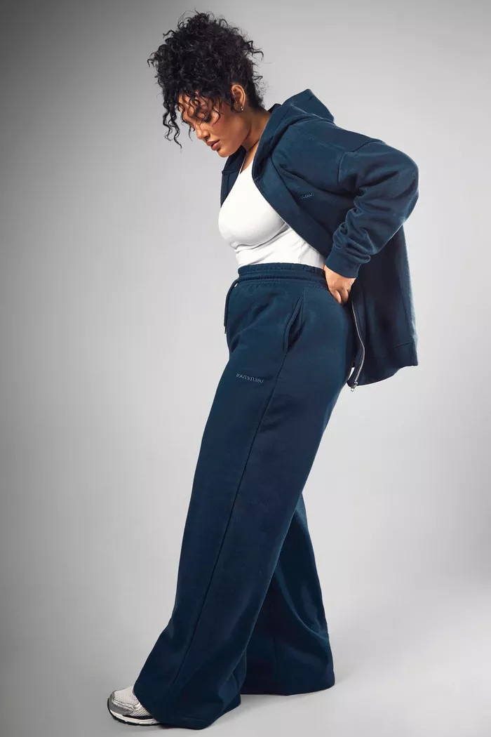 Plus Dsgn Studio Embroidered Wide Leg Jogger | boohoo (US & Canada)