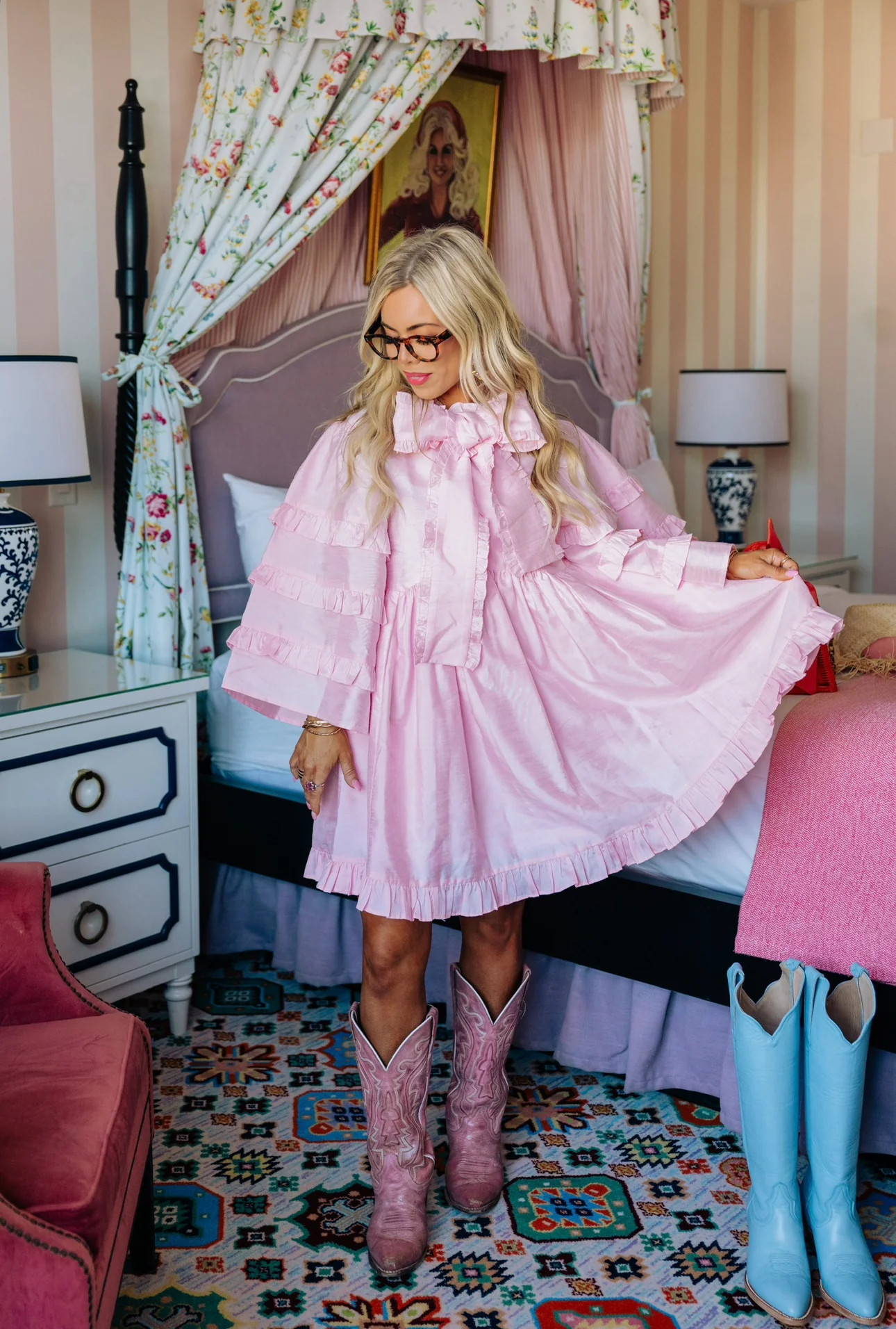 Josephine Dress in pink | Elizabeth Wilson Designs