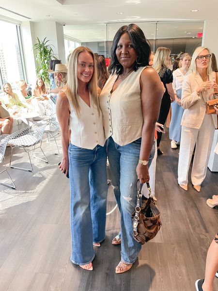 When you show up twinning with another creator at the LTK creator event! #vest #clearshoes #twinning

#LTKmidsize #LTKover40 #LTKstyletip