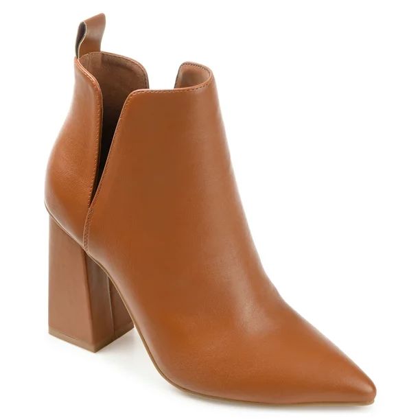 Journee Collection Womens Neima Pointed Toe Block Heel Ankle Booties | Walmart (US)