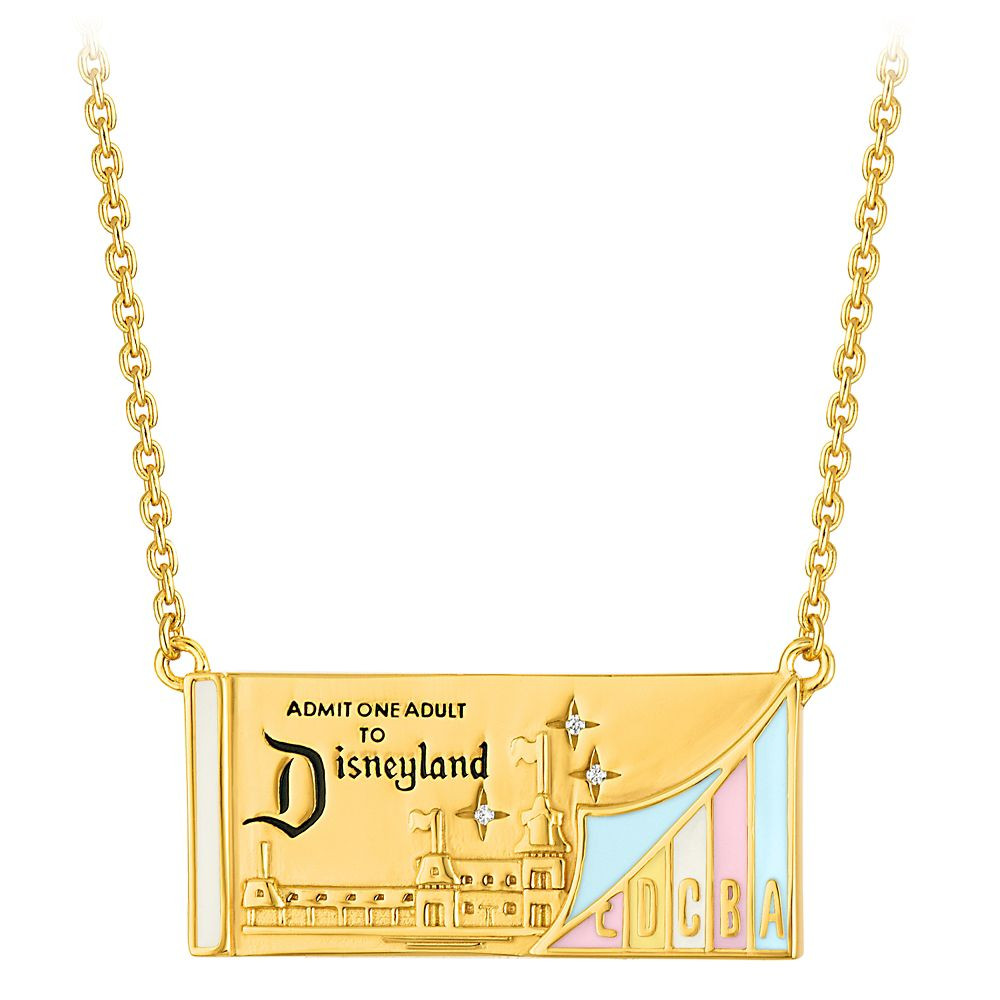 Disneyland Ticket Book Charm Necklace by Rebecca Hook | Disney Store