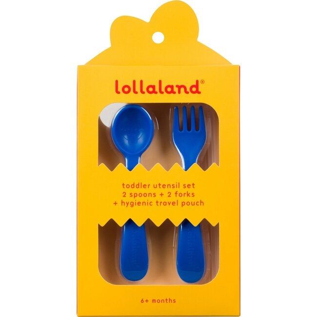 Lollaland 5-Piece Toddler Utensil Set, Blue | Maisonette | Maisonette