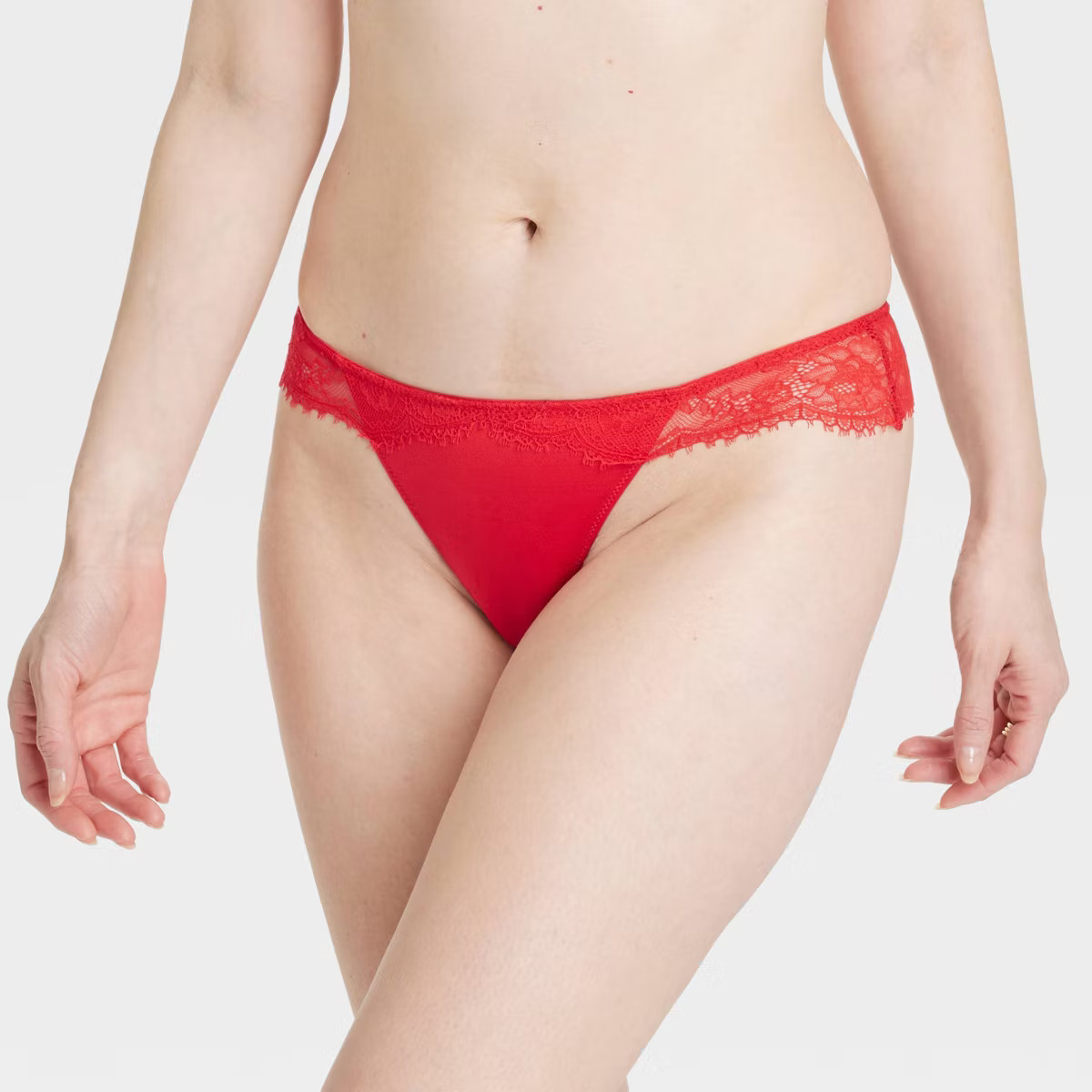 Women's Key Trim Keyhole Back Bikini Underwear - Auden™ Wowzer Red S | Target