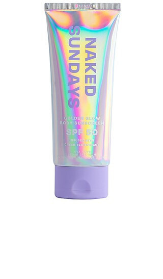 Naked Sundays Golden Glow Body Sunscreen SPF50 in Golden. | Revolve Clothing (Global)