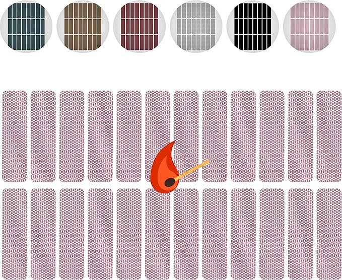 24 Count Sheet of Color Adhesive Match Striker Strip Stickers (2" x 1/2") | Replacement Stryker S... | Amazon (US)