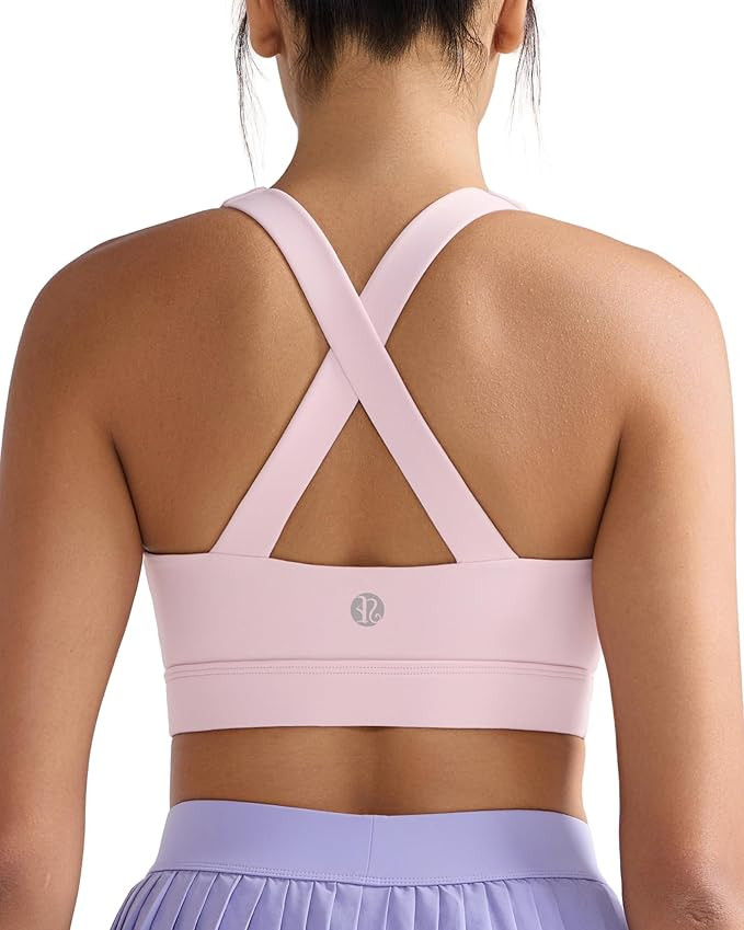 RUNNING GIRL Sports Bra for Women,Molded Cup Strappy Running High Impact Sports Bra with Sewn in ... | Amazon (US)