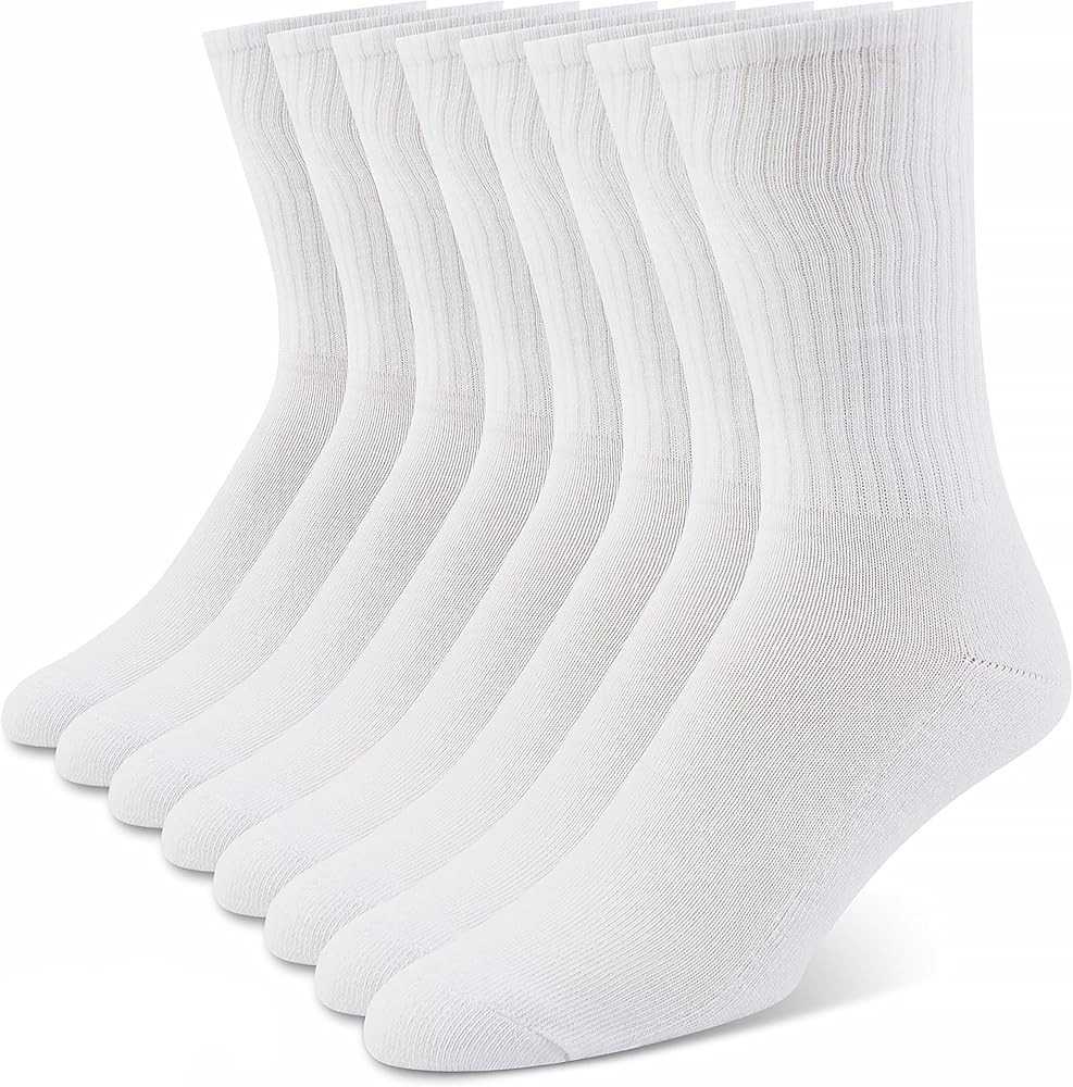 True Religion Mens Socks 8 Pairs Crew Socks for Men Premium Athletic Men's Socks, Shoe Size 8-12 | Amazon (US)