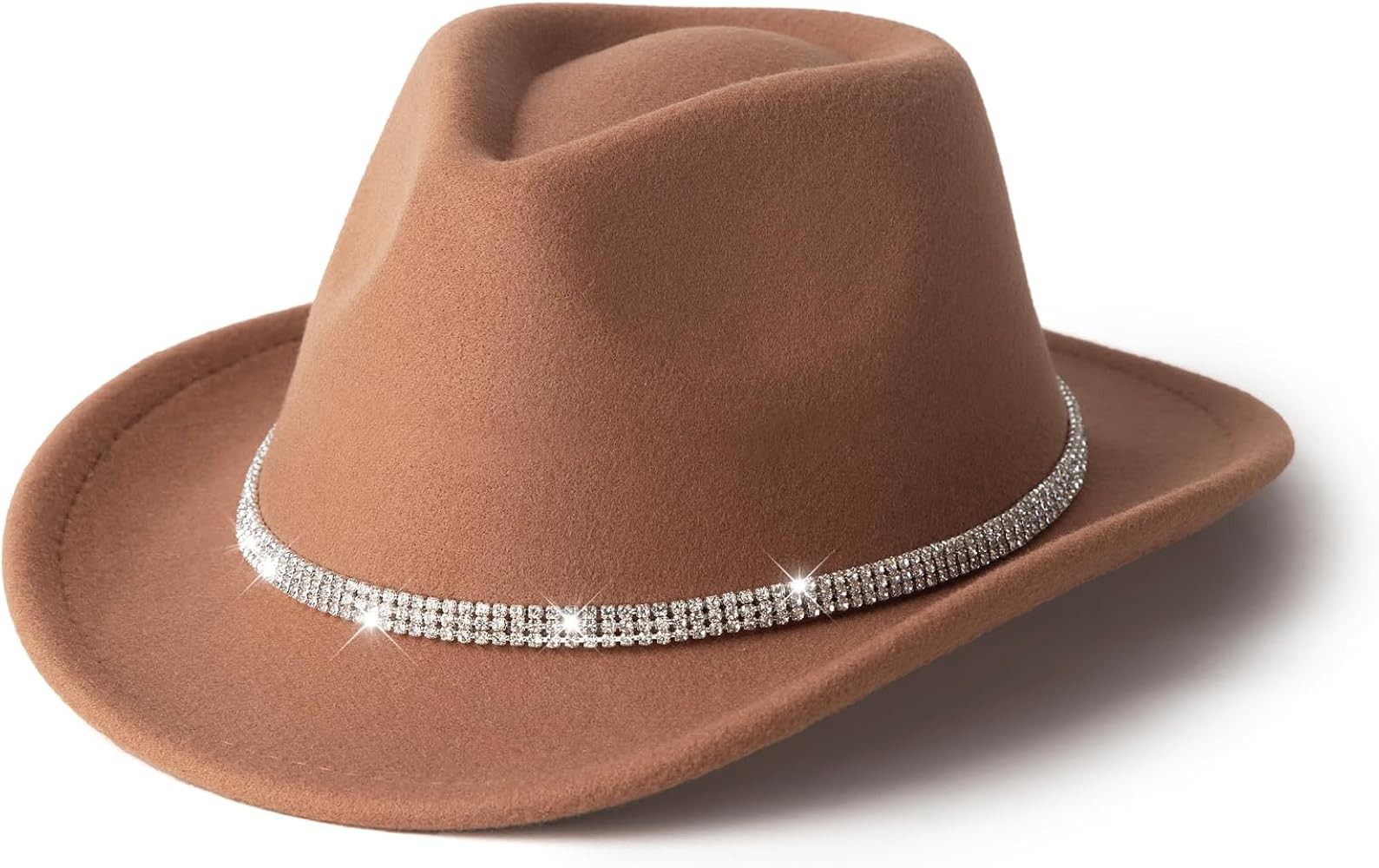 Western Hats Boys Girls Cowboy Felt Hat Sparkly Rhinestone Hat | Amazon (US)