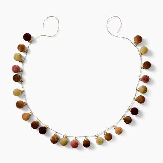 Flocked Ball Garland | West Elm (US)