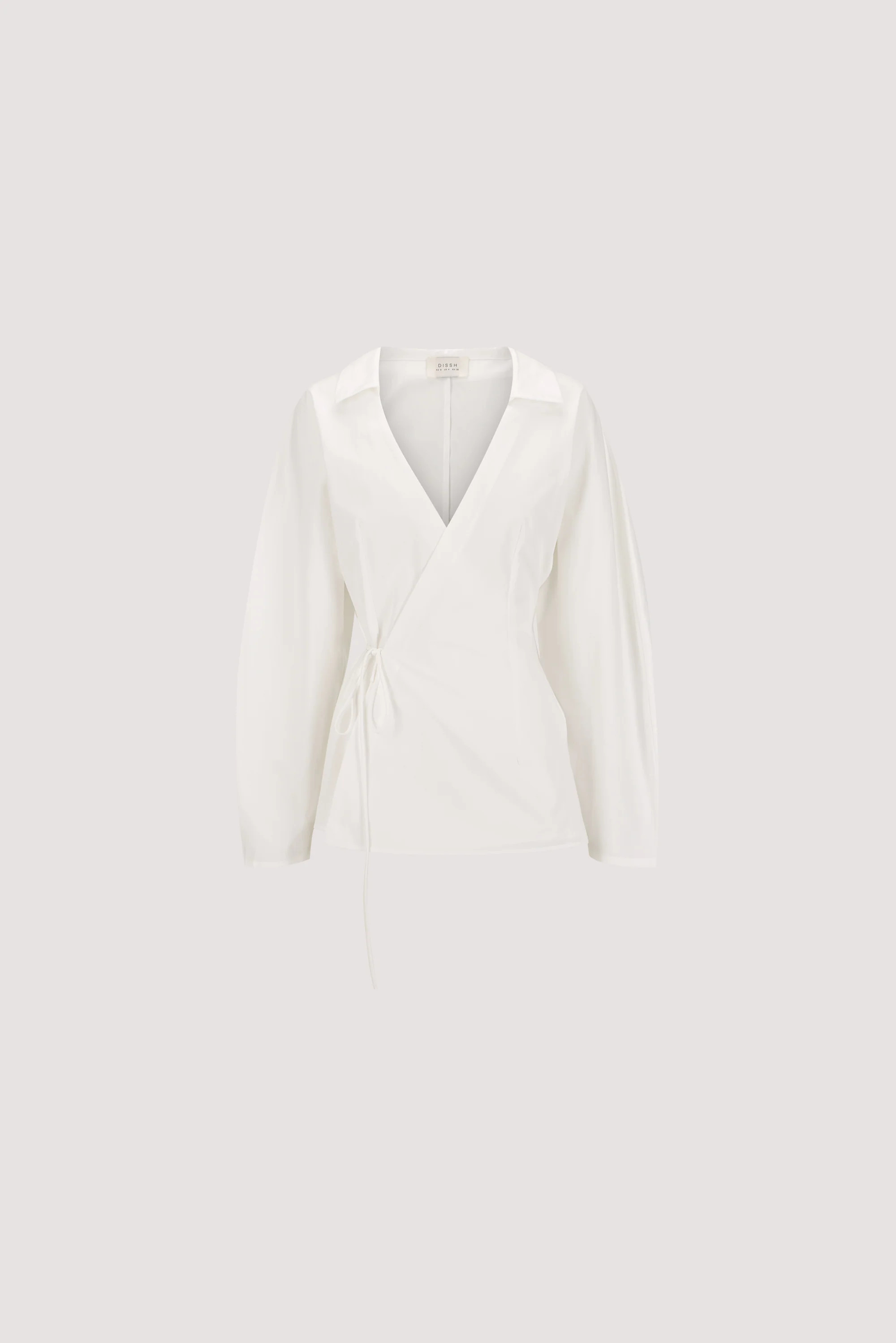 SIENA WHITE POPLIN WRAP SHIRT | DISSH