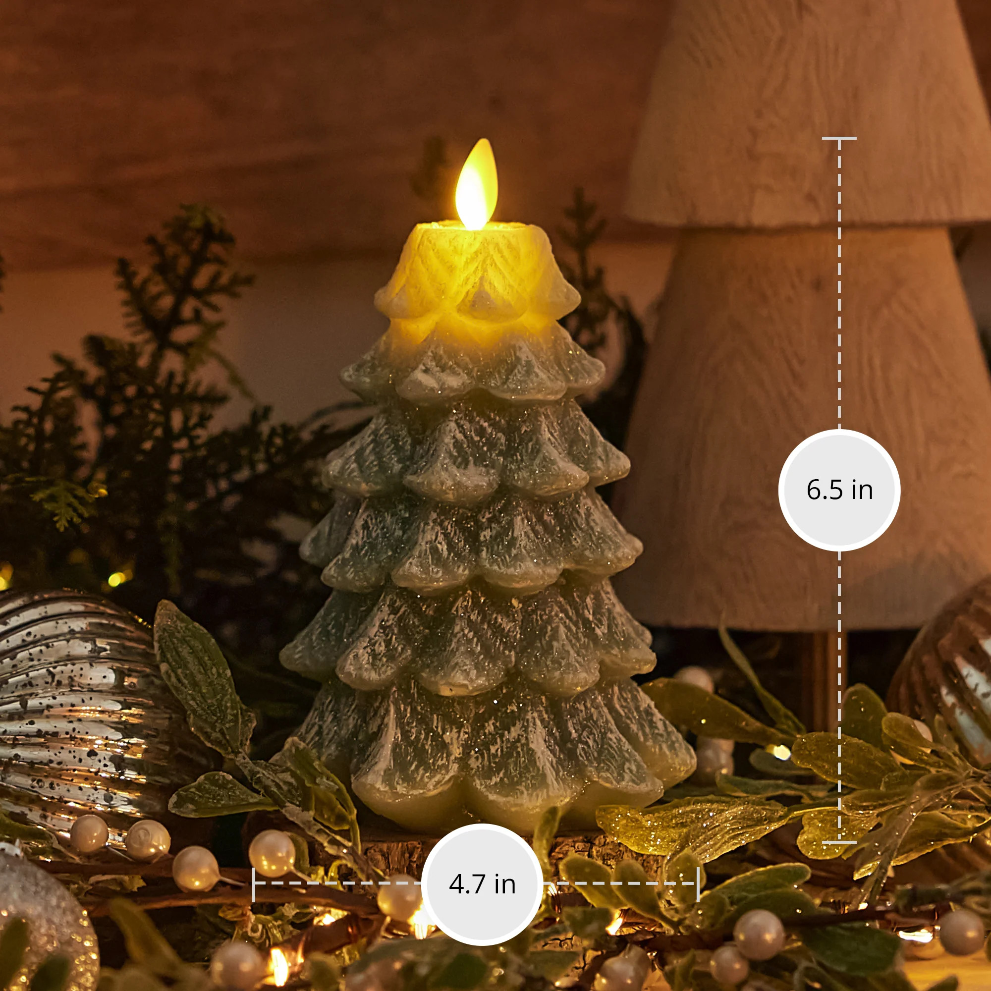 Iceberg Green Flameless Candle Tree | Luminara