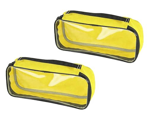 Travel Bag for Lifevac Home Kit Travel Kit First Aid Kit Accessory Pouches - Zippered Bag/Transparent Window - Set of 2 (Yellow x2 with 1 Kit) | Amazon (US)