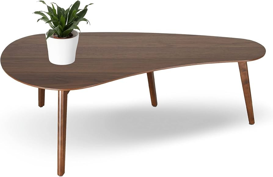 Zenvida Madison Mid Century Modern Coffee Table, Walnut Finish | Amazon (US)